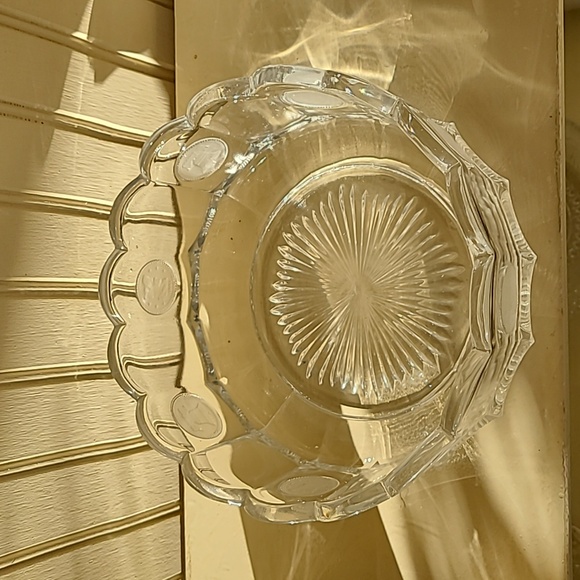 Vintage Fostoria Liberty Bell Coin Glass Bowl - Picture 2 of 11